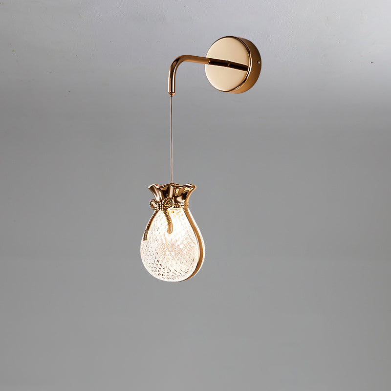 Iron Acrylic Handbag Bedroom Wall Lamp
