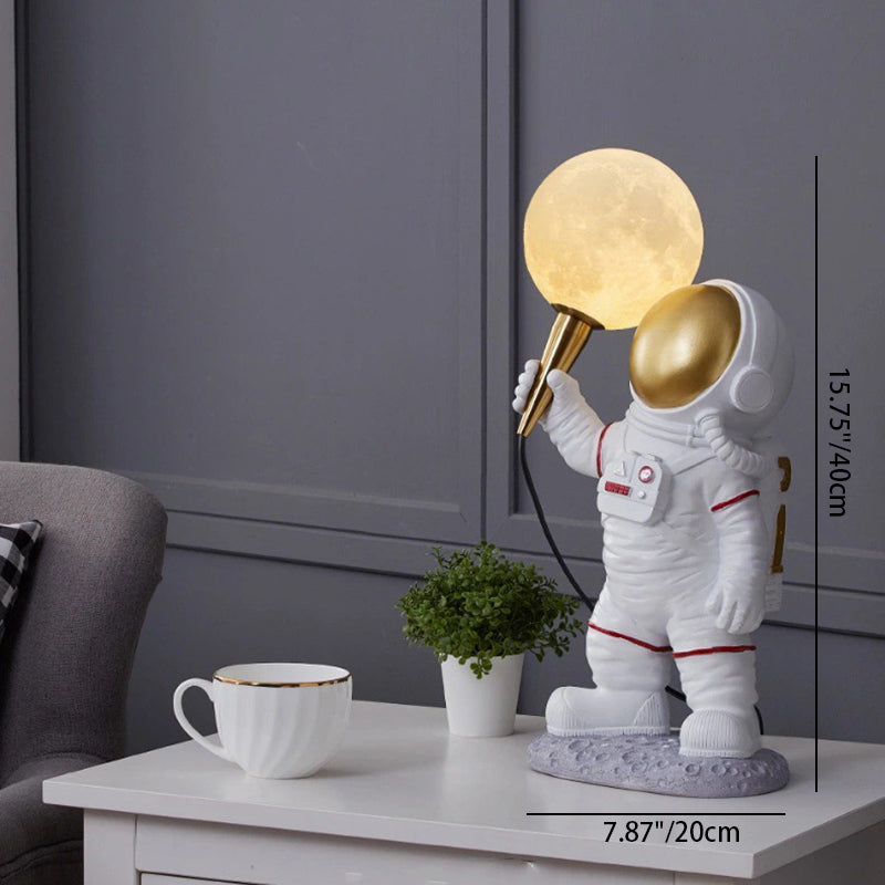 Kids Cartoon Astronaut Resin Table Lamp