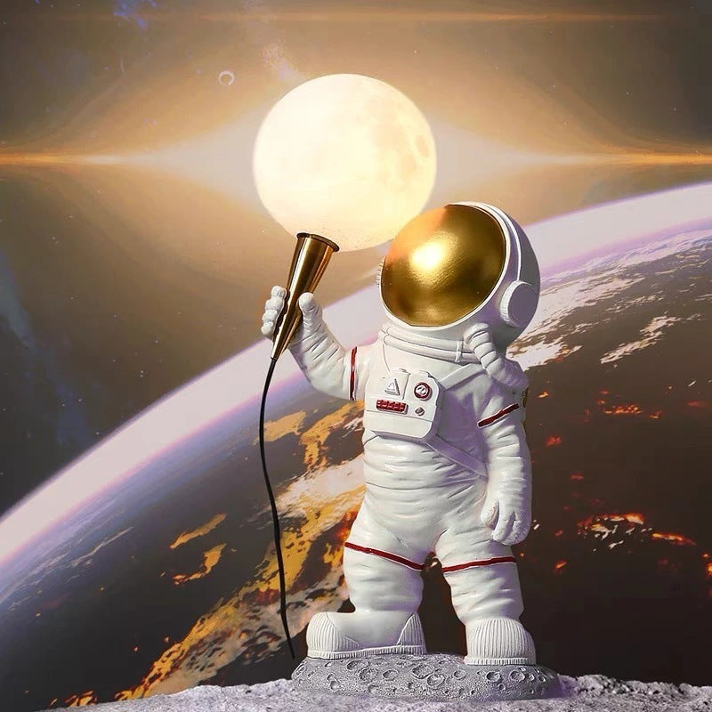 Kids Cartoon Astronaut Resin Table Lamp