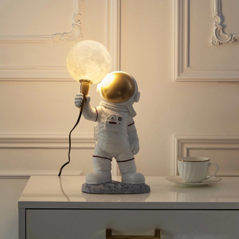 Kids Cartoon Astronaut Resin Table Lamp