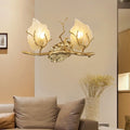 Copper Leaves Tree Branch 2-Light Wall Lamp