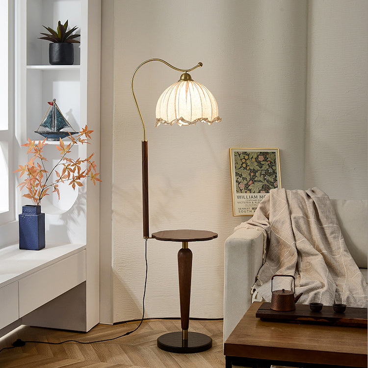 Dome Metal Solid Wood Floor Lamp