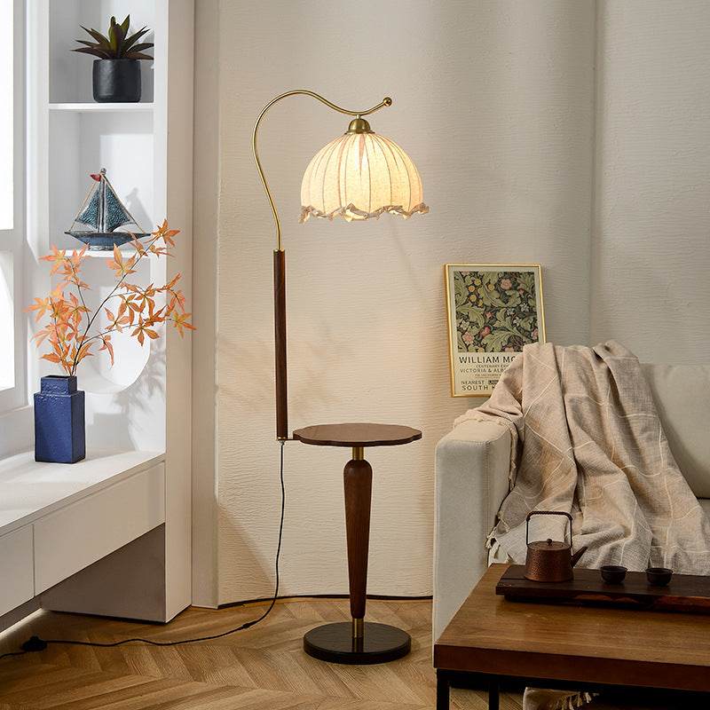 Dome Metal Solid Wood Floor Lamp