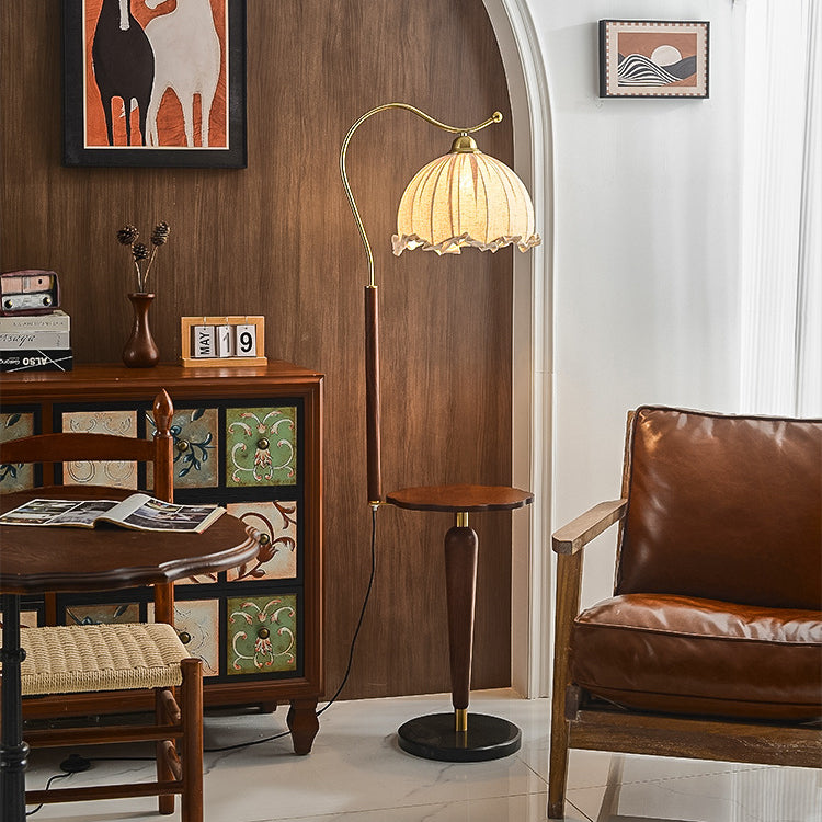 Dome Metal Solid Wood Floor Lamp