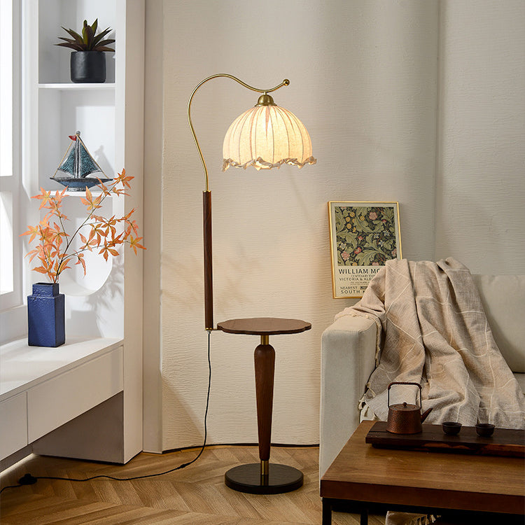 Dome Metal Solid Wood Floor Lamp