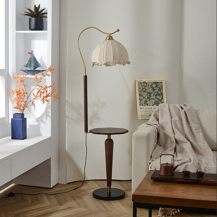 Dome Metal Solid Wood Floor Lamp