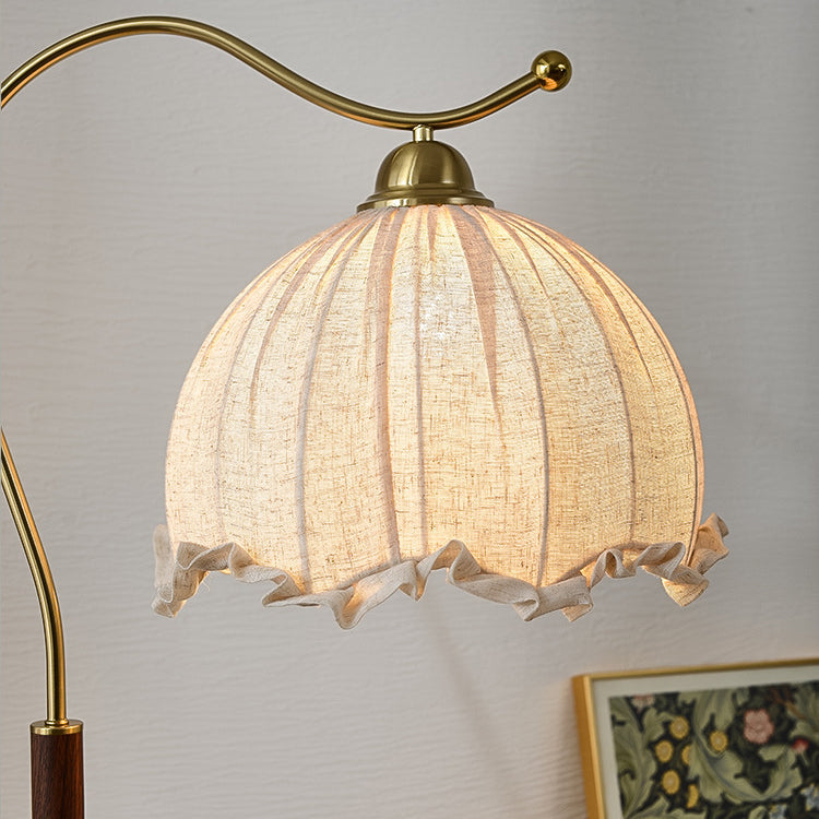 Dome Metal Solid Wood Floor Lamp