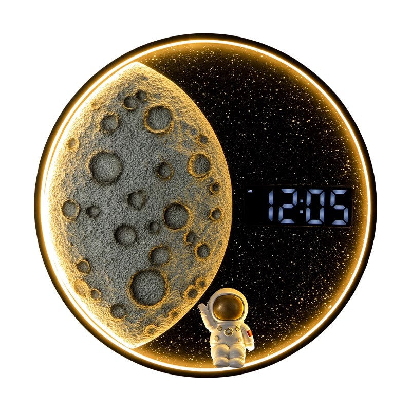 Moon-Inspired Round Resin Aluminum Wall Lamp