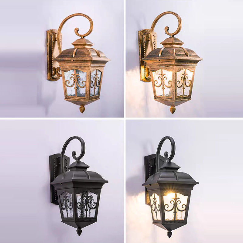 Quadrangular Aluminum Glass Patio Outdoor Light