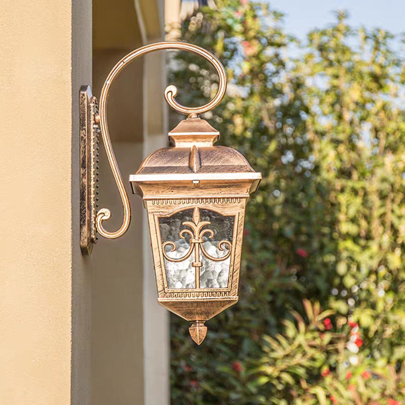 Quadrangular Aluminum Glass Patio Outdoor Light