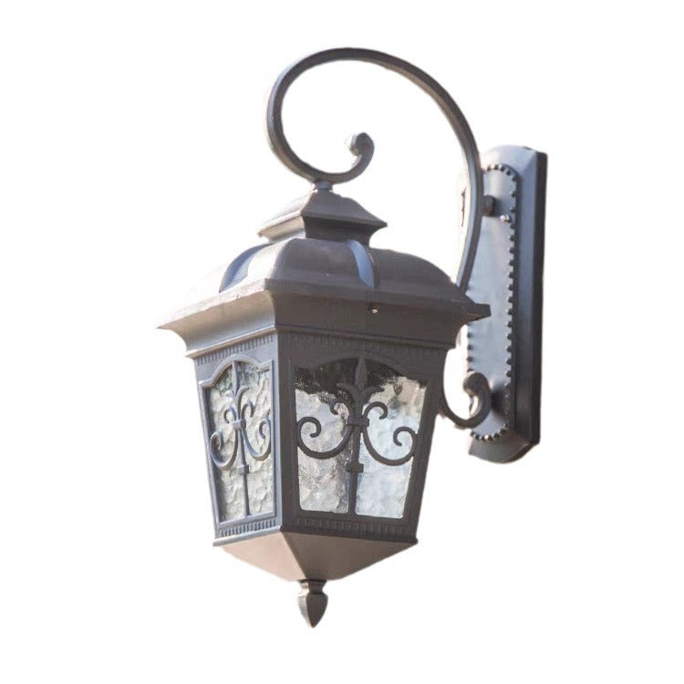 Quadrangular Aluminum Glass Patio Outdoor Light