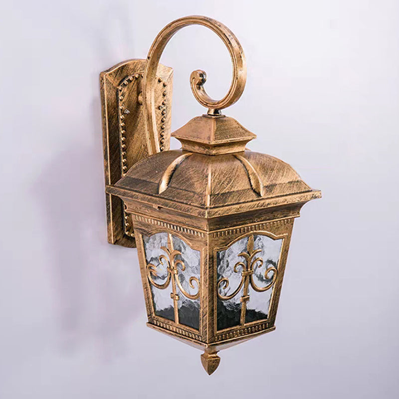 Quadrangular Aluminum Glass Patio Outdoor Light