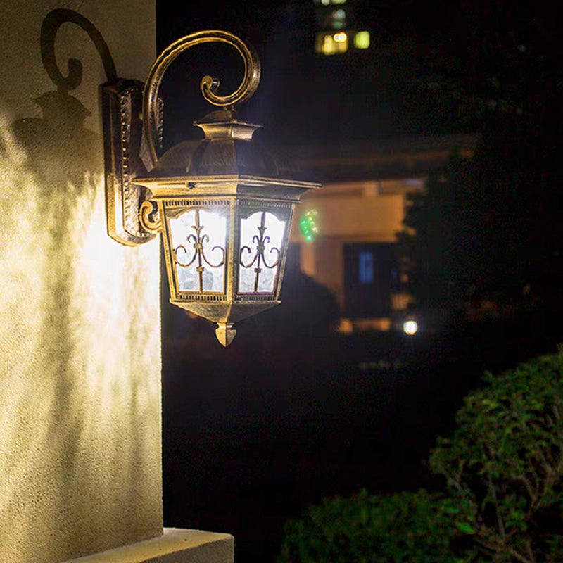 Quadrangular Aluminum Glass Patio Outdoor Light