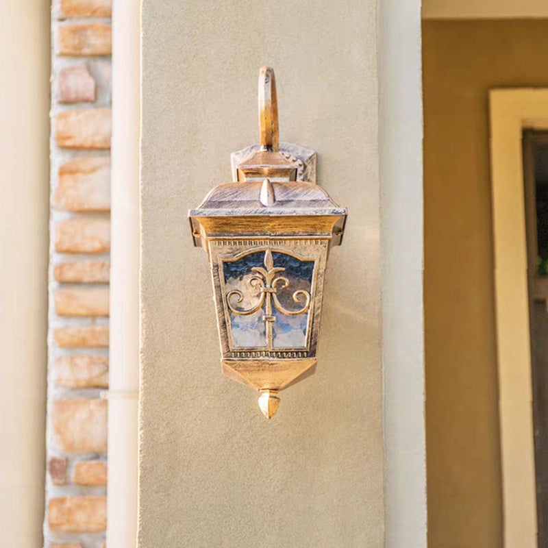 Quadrangular Aluminum Glass Patio Outdoor Light