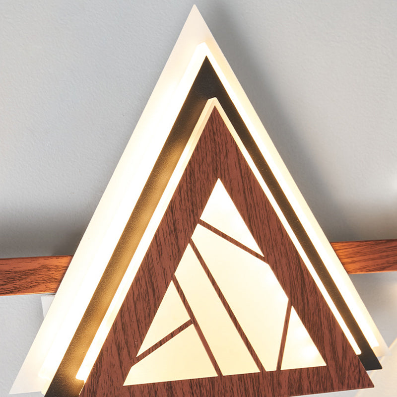 Triangle Iron Crystal Acrylic Wall Lamp