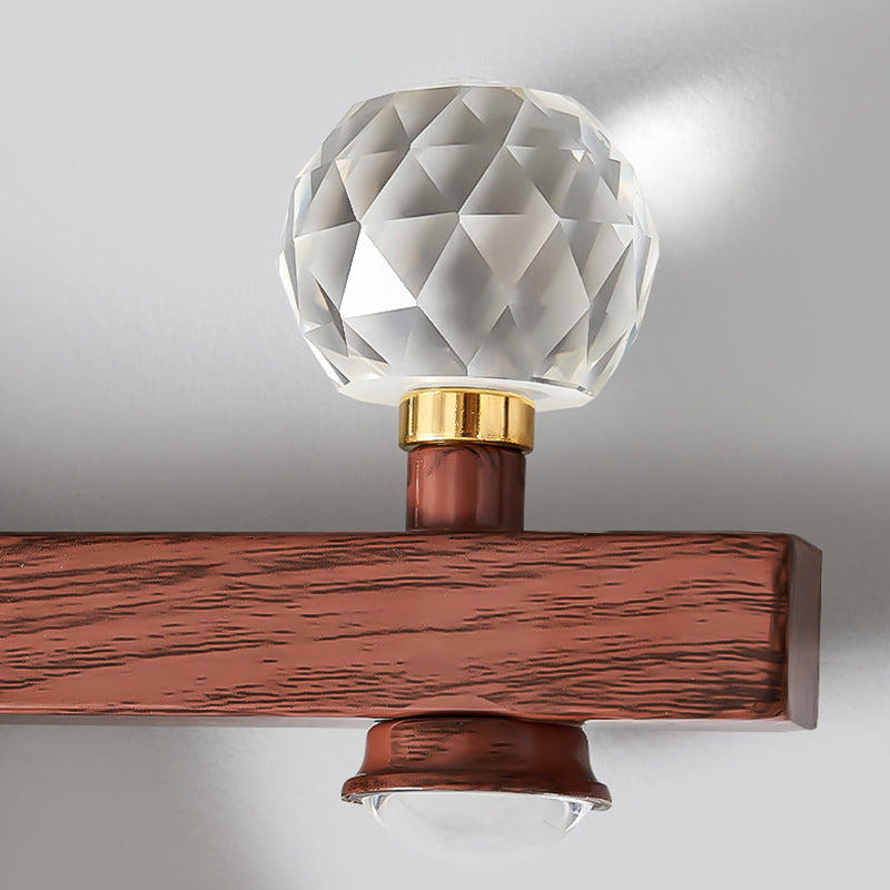 Triangle Iron Crystal Acrylic Wall Lamp
