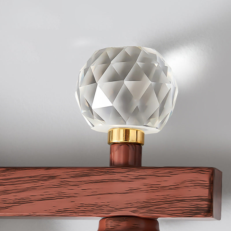 Triangle Iron Crystal Acrylic Wall Lamp