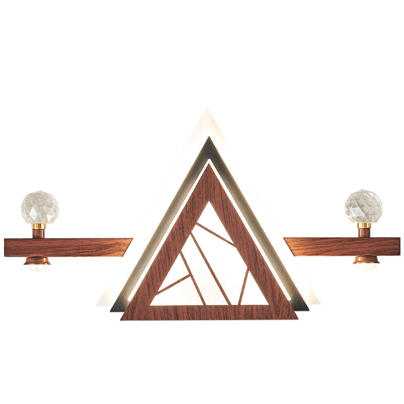 Triangle Iron Crystal Acrylic Wall Lamp