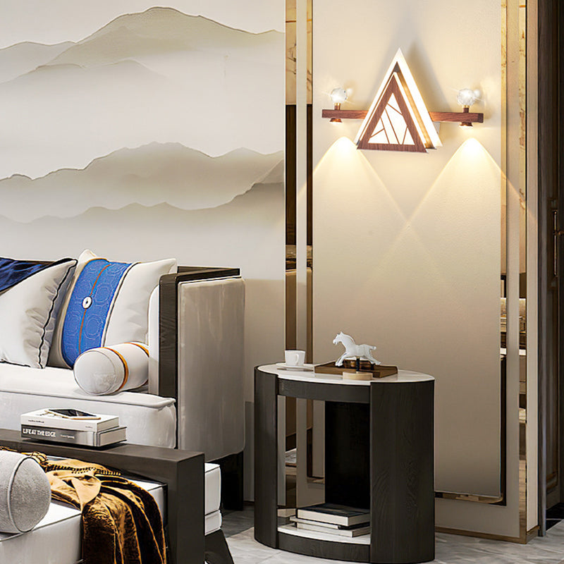 Triangle Iron Crystal Acrylic Wall Lamp