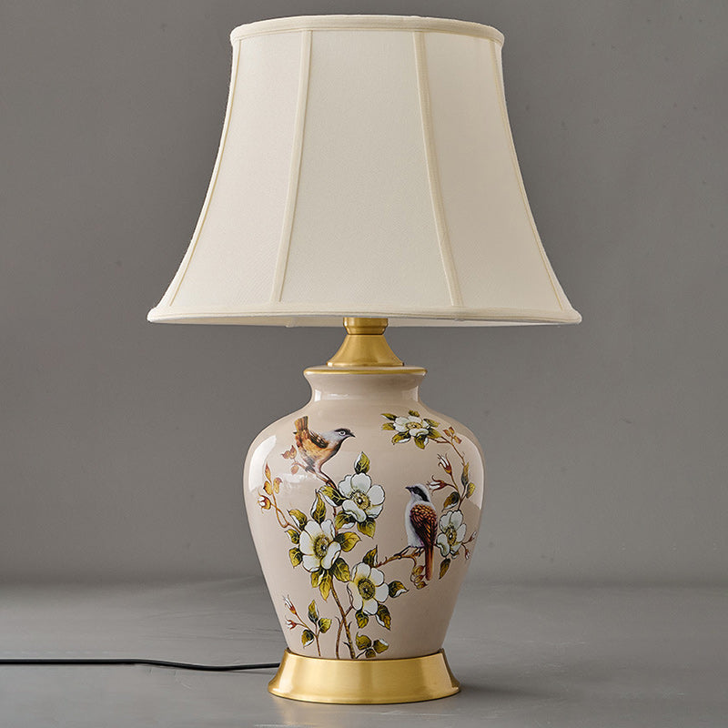 Frustum Cone Copper Ceramic Table Lamp