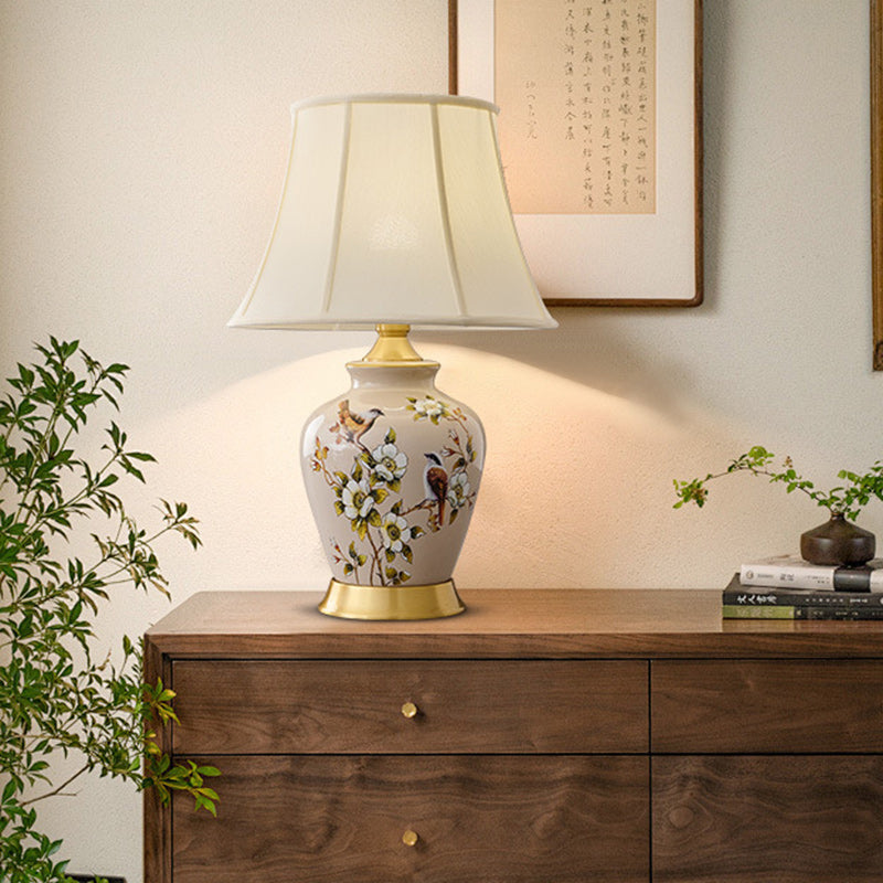 Frustum Cone Copper Ceramic Table Lamp