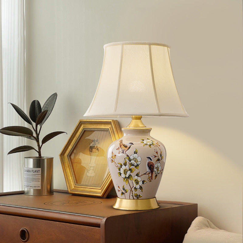Frustum Cone Copper Ceramic Table Lamp