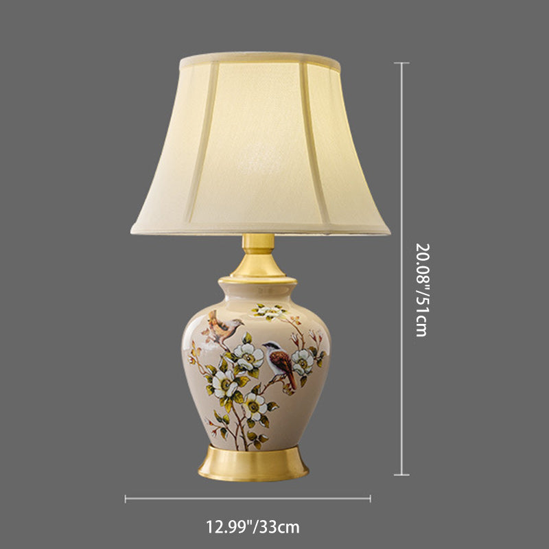 Frustum Cone Copper Ceramic Table Lamp