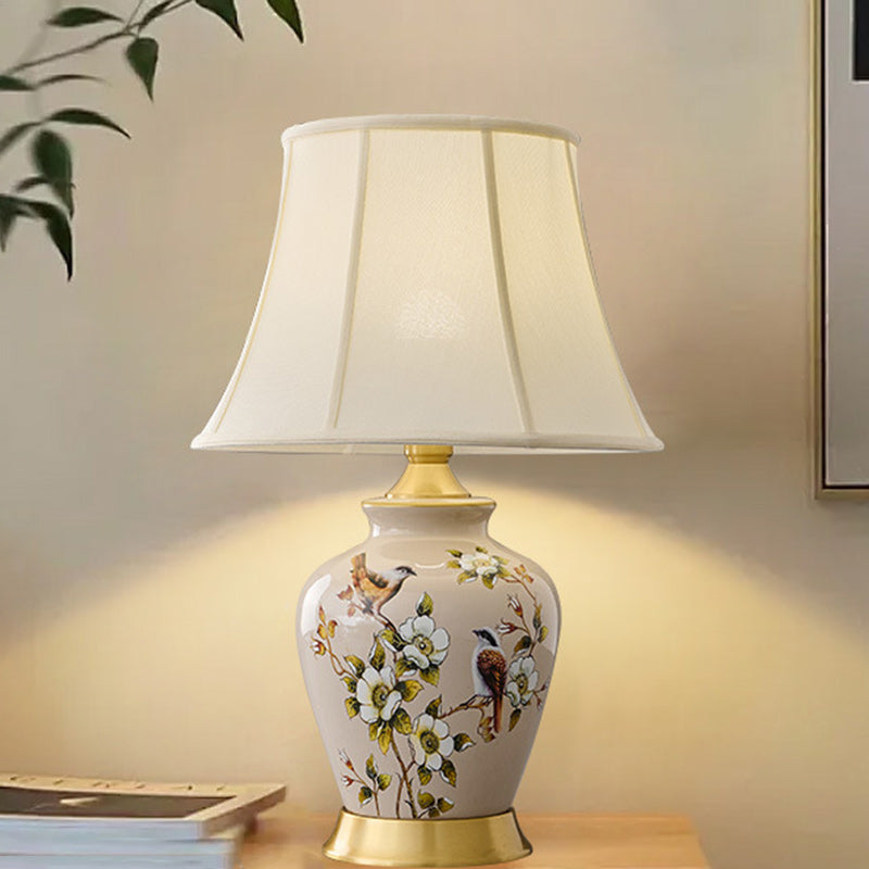 Frustum Cone Copper Ceramic Table Lamp