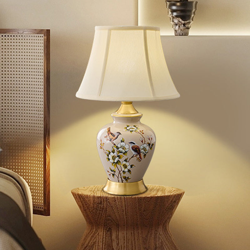 Frustum Cone Copper Ceramic Table Lamp
