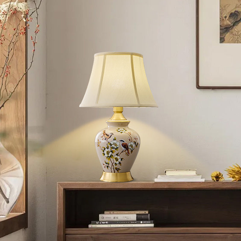 Frustum Cone Copper Ceramic Table Lamp