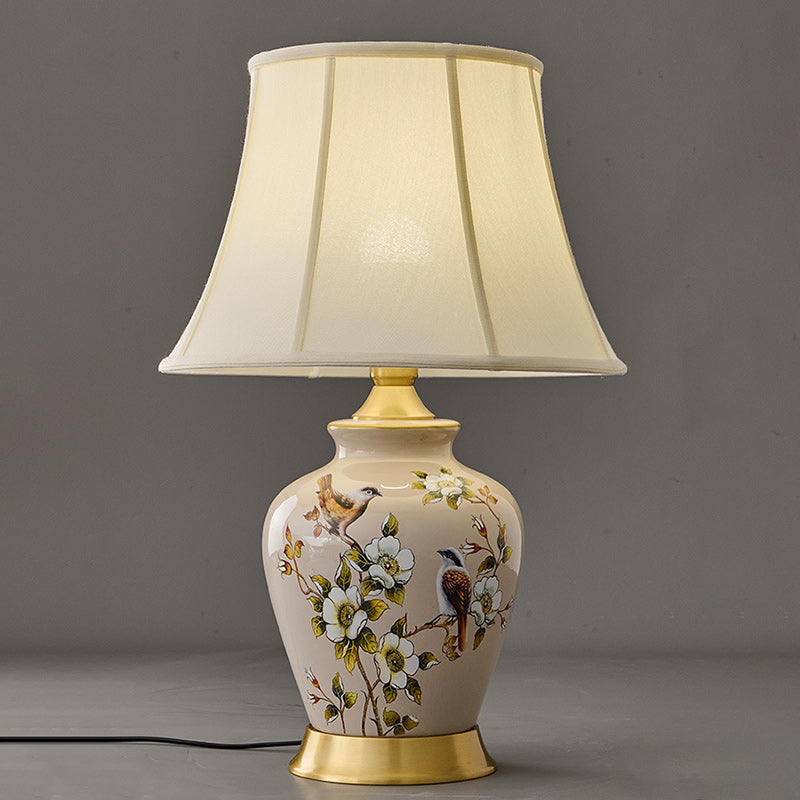 Frustum Cone Copper Ceramic Table Lamp