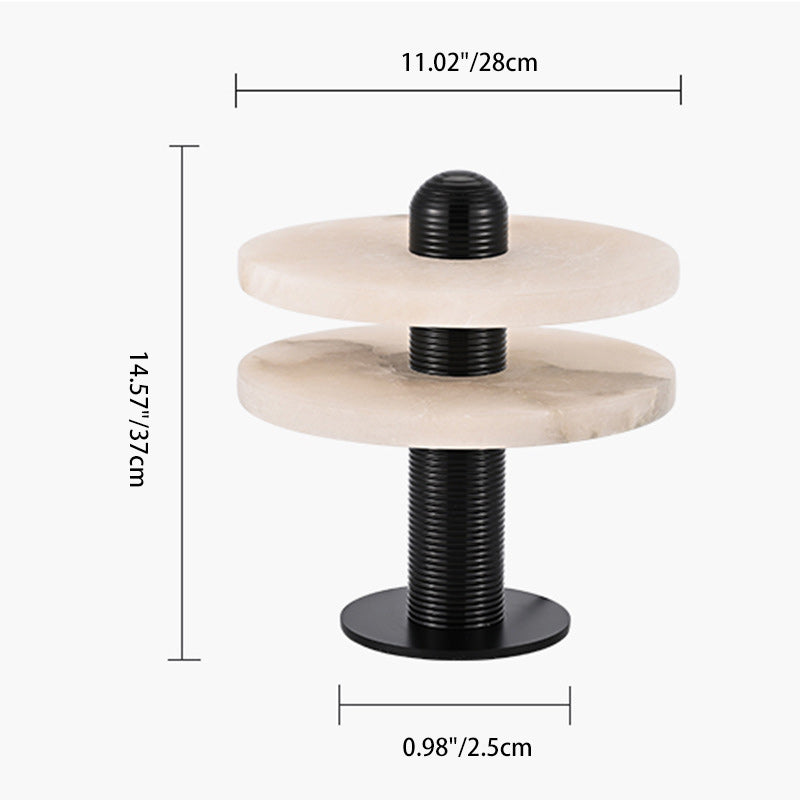 Round Marble Metal Acrylic Table Lamp