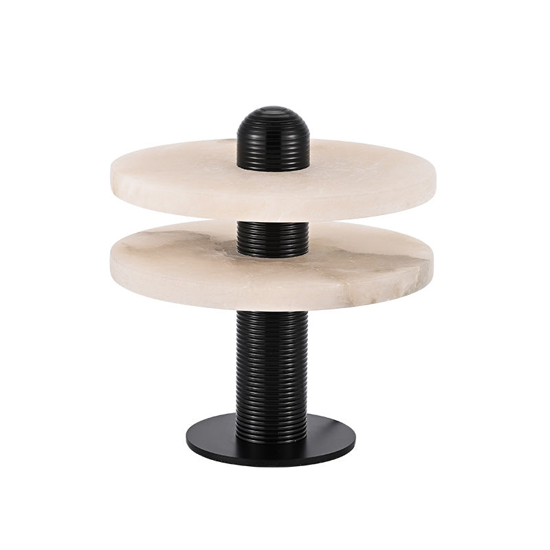 Round Marble Metal Acrylic Table Lamp