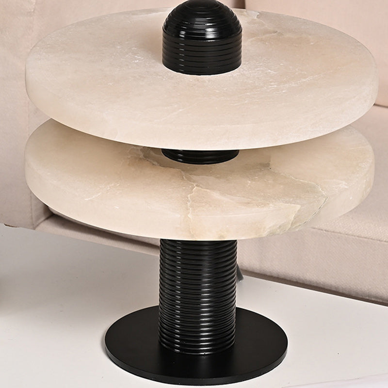 Round Marble Metal Acrylic Table Lamp