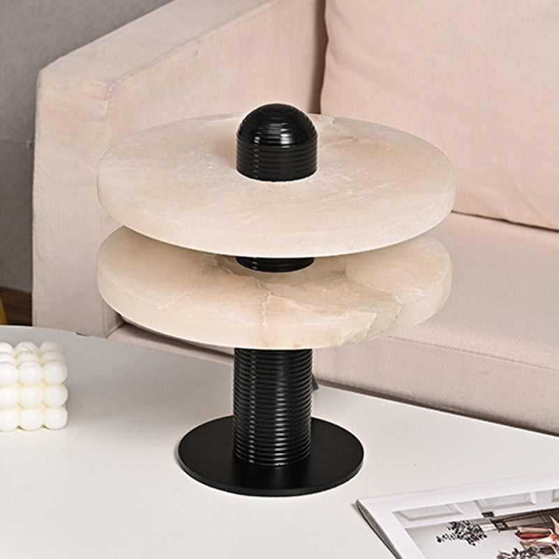 Round Marble Metal Acrylic Table Lamp