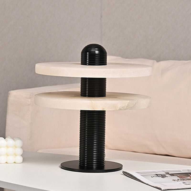 Round Marble Metal Acrylic Table Lamp