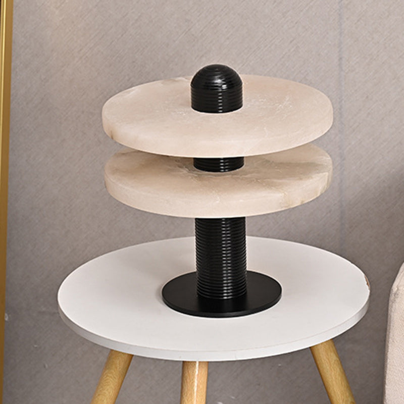 Round Marble Metal Acrylic Table Lamp