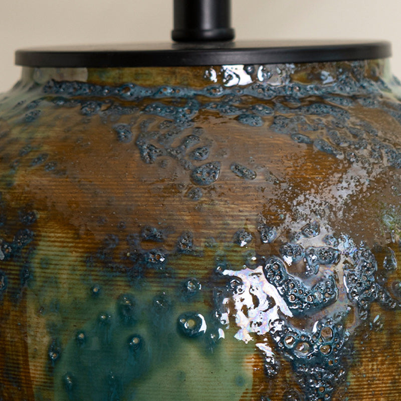 Frustum Cone Ceramic Metal Table Lamp