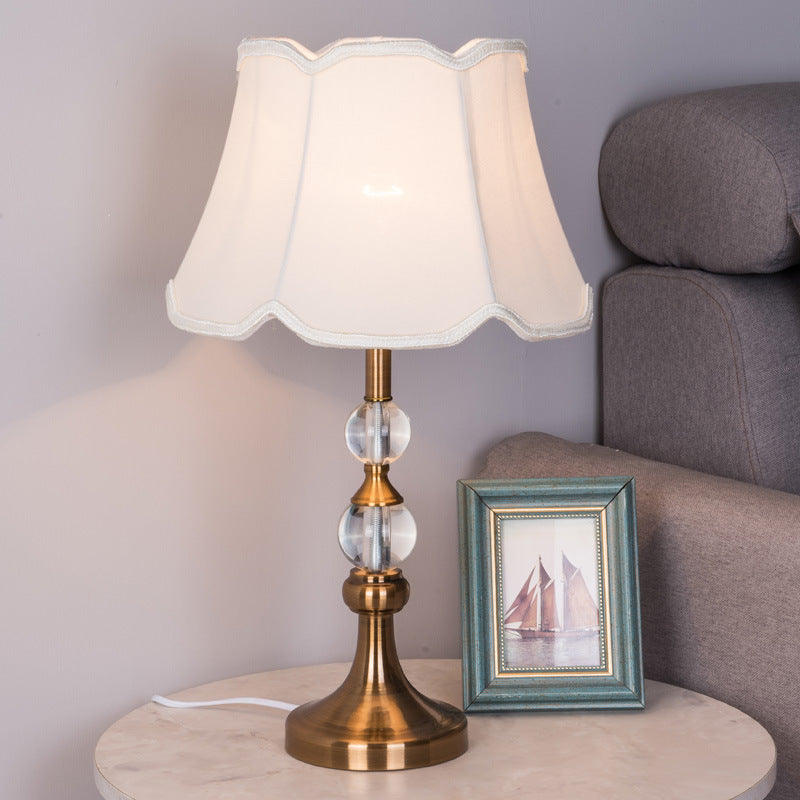 Frustum Cone Iron Crystal Table Lamp