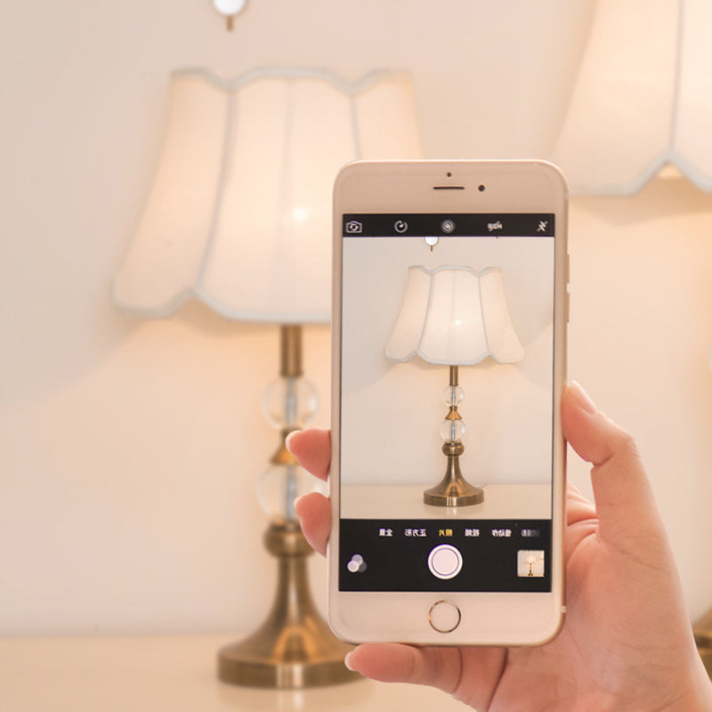 Frustum Cone Iron Crystal Table Lamp