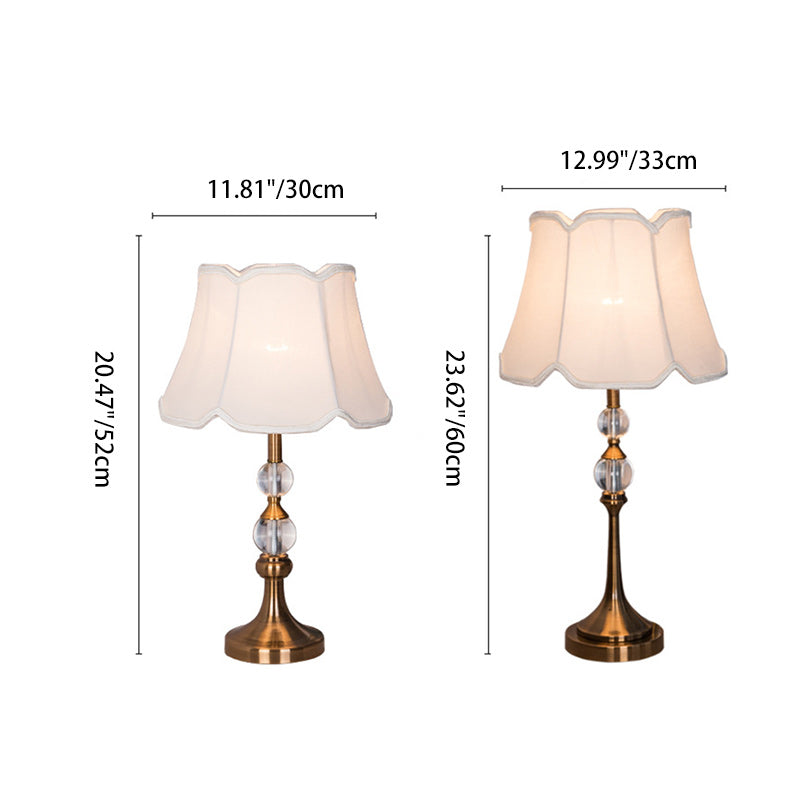 Frustum Cone Iron Crystal Table Lamp