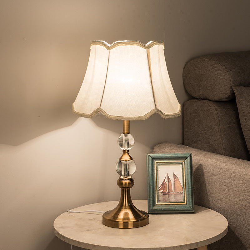 Frustum Cone Iron Crystal Table Lamp