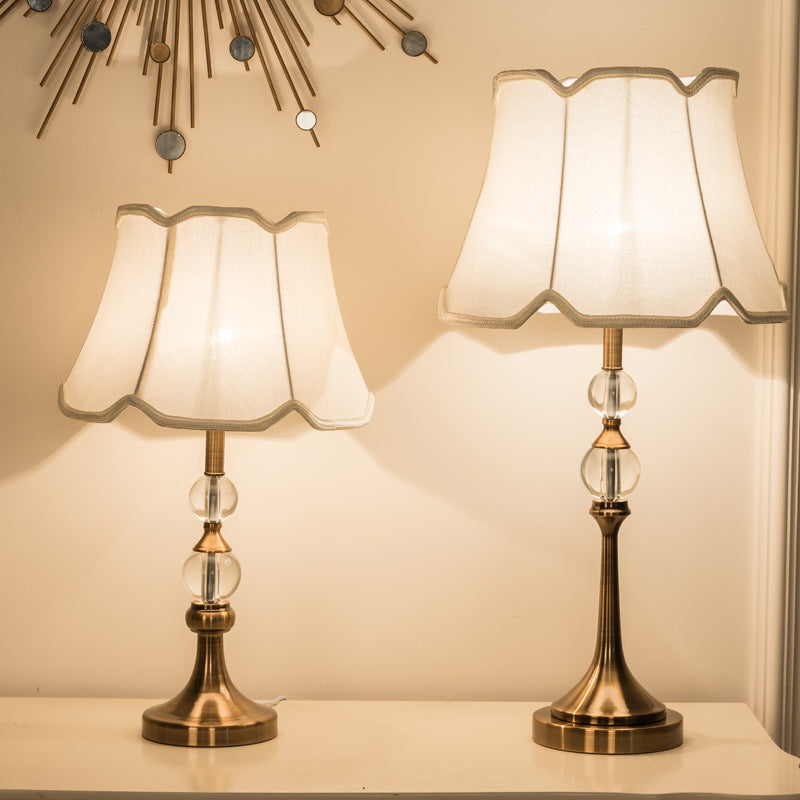 Frustum Cone Iron Crystal Table Lamp