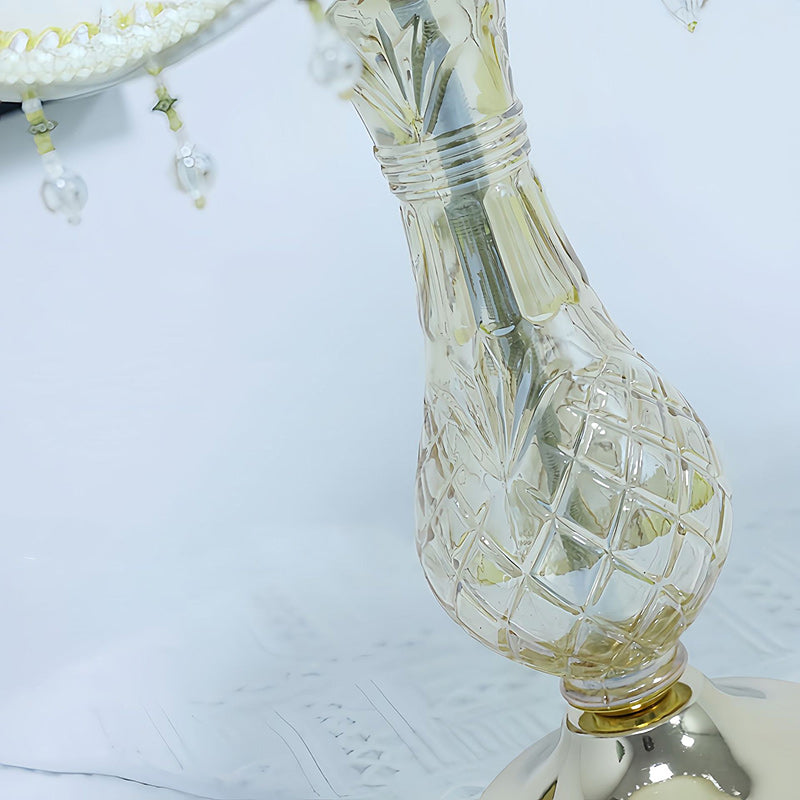 Frustum Cone Fabric Metal Table Lamp