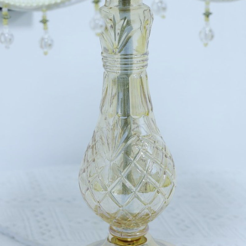 Frustum Cone Fabric Metal Table Lamp