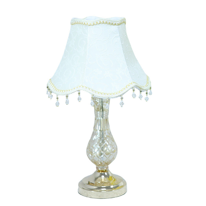 Frustum Cone Fabric Metal Table Lamp