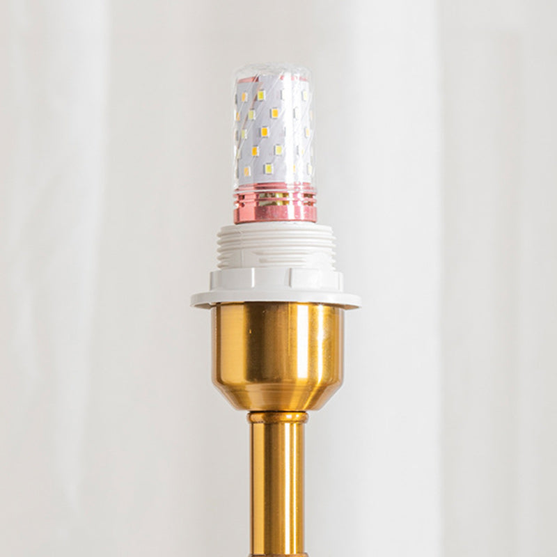 Ceramic Tapered Fabric Metal Table Lamp