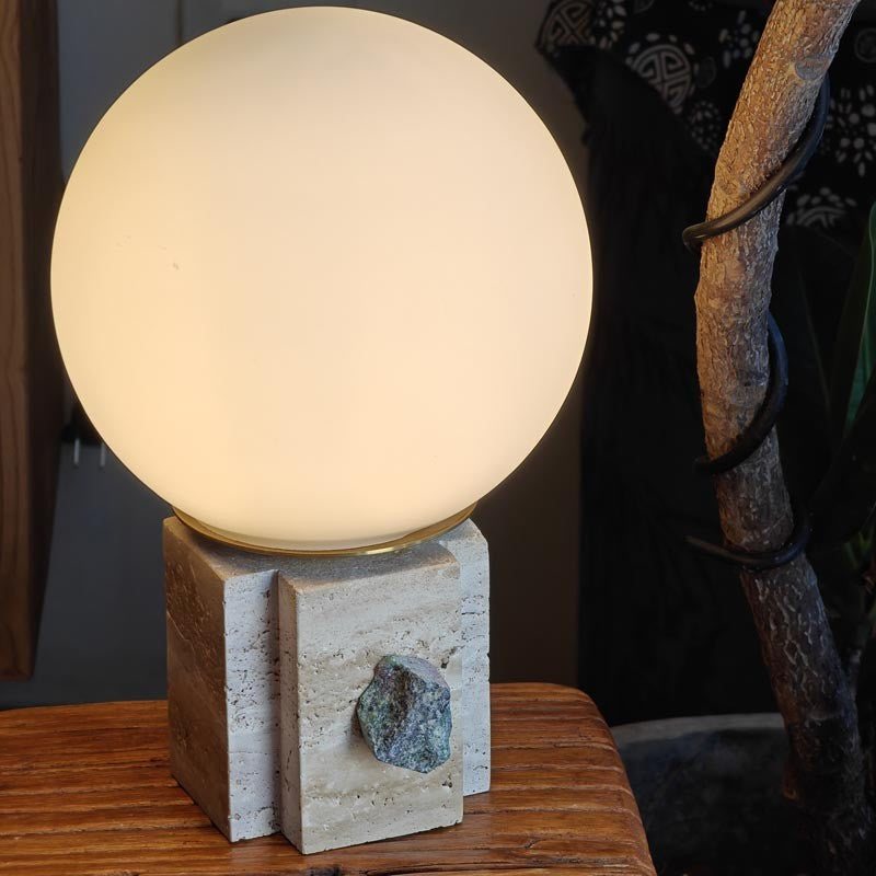 Moon Globe Marble Glass Table Lamp