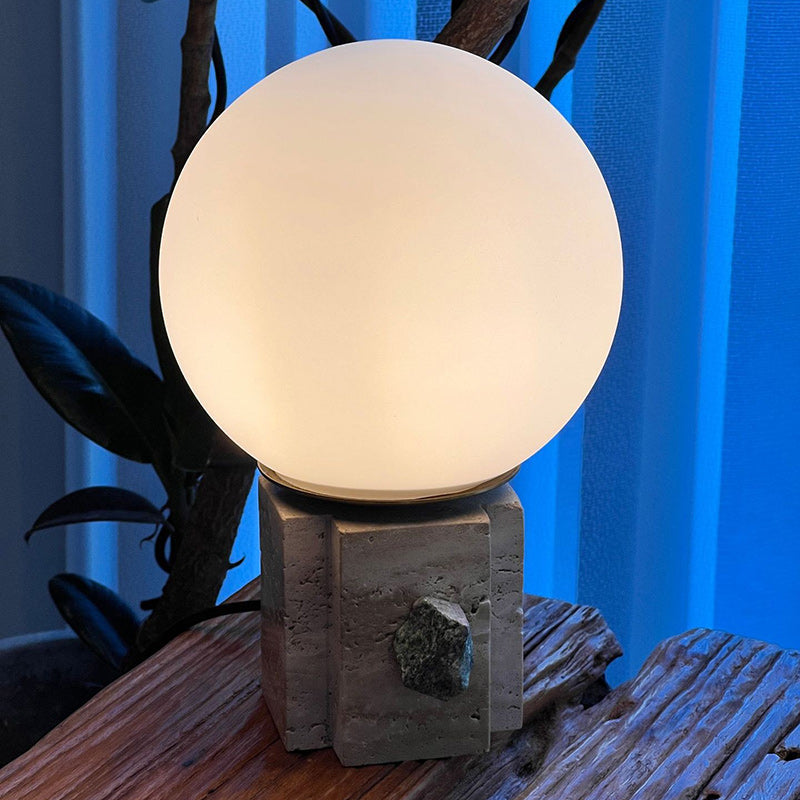 Moon Globe Marble Glass Table Lamp