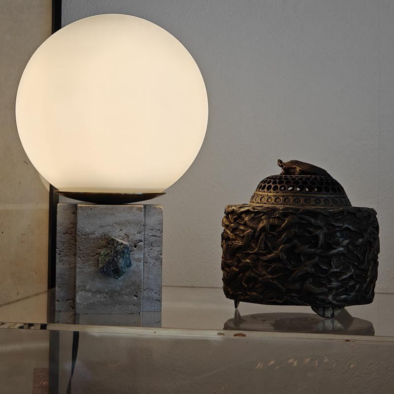 Moon Globe Marble Glass Table Lamp
